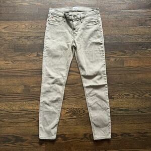 Hudson Grey Green Krista Super Skinny Denim Jeans Women’s Size 29
